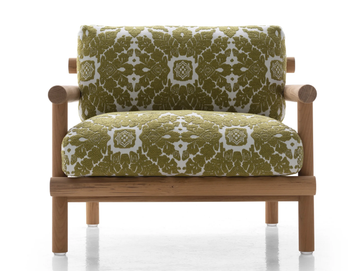AYANA - Fabric garden armchair with armrests by B&B Italia Outdoor - view 2